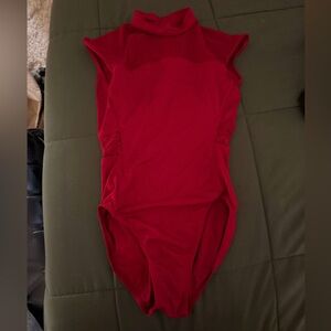 Red Cap Sleeve Bloch Leotard for Ballet/Dance